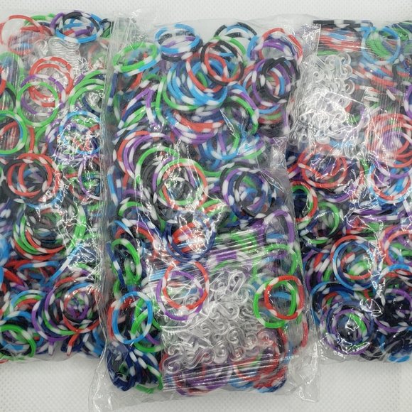 Polka dot Rubber bands multicolor mix - Picture 2 of 2